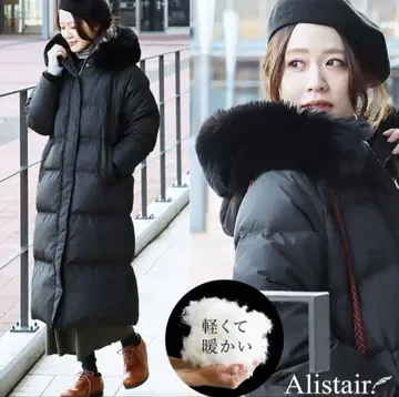 Alistair 블랙 다운 자켓 미들 기장