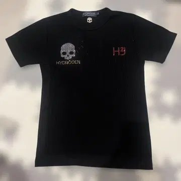 HYDROGEN 블랙 T셔츠 스컬 H3