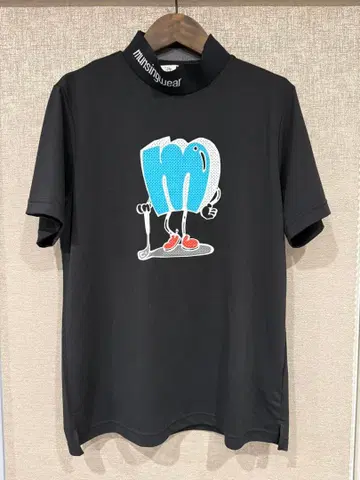 munsingwear 블랙 하이넥 셔츠 M