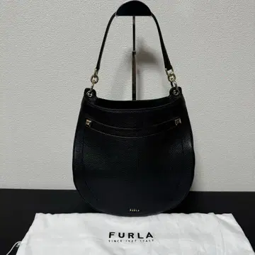 [ 새상품급 ] 훌라 아프로디테 미니 원 숄더백 블랙 가죽