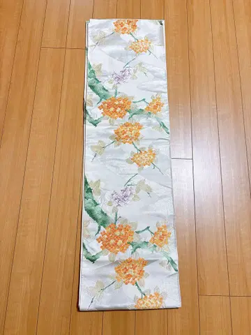 꽃무늬 후쿠로 오비 폭 약 30cm 길이 약 400cm