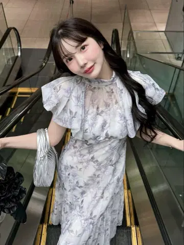 MERCURYDUO 플랜티카 콜라보 플라워 원피스