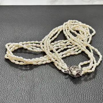 담수 진주 다중 목걸이 4연 목걸이 여성용 60cm 파티 결혼식