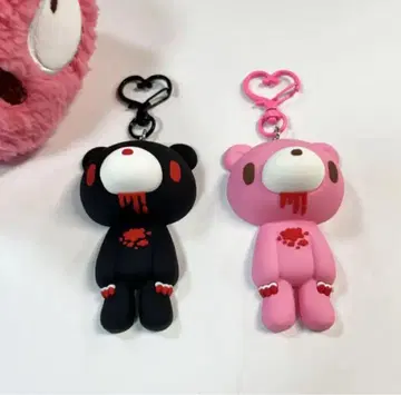 그루미 키링 블랙 핑크 스트랩 Gloomy Bear