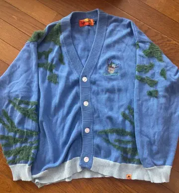 파랑 가디건 지구 구제 의류