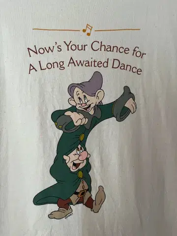 디즈니 빈티지 백설공주 7인의 난쟁이 T셔츠 XL 사이즈 90s