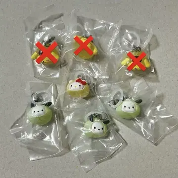 산리오 캐릭터즈 ~나리키리만~ 메지루시 액세서리 3종 총 7점