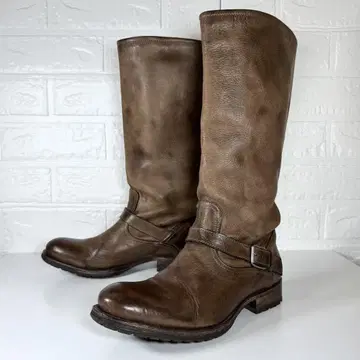[새상품급] n.d.c 에누디씨 가죽 롱 부츠 브라운 23.5cm