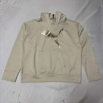[PUMA] 로고 후드티 L 베이지 골드 프린트