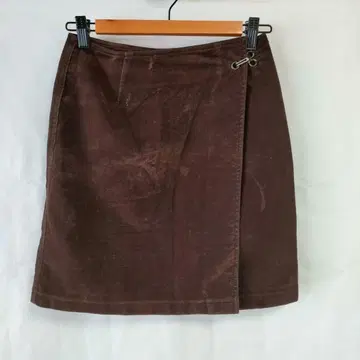 KRIZIA JEANS 코듀로이 타이트 스커트 미니 기장 브라운 USA6
