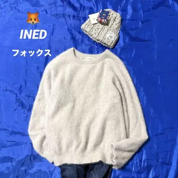 INED 이네드 폭스 니트 풀오버 플러피 니트 포근포근