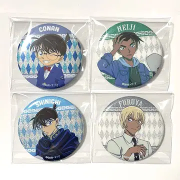 [ 새상품 ] 명탐정 코난 캔뱃지 4개 세트