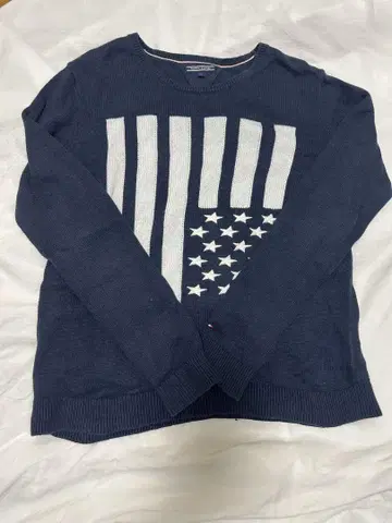 TOMMY HILFIGER 미국 국기 디자인 긴팔 니트
