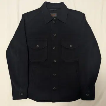 BEAMS PLUS 네이비 울 CPO 셔츠 일본제 M 두꺼운