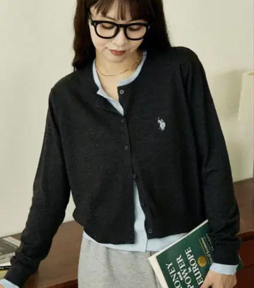 U.S. POLO ASSN. PUBLUX 페이크 레이어드 가디건