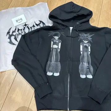 Kouga 블랙 후드티 M