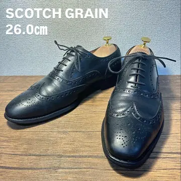 [새상품급] SCOTCH GRAIN 블랙 가죽 신발 26.0cm