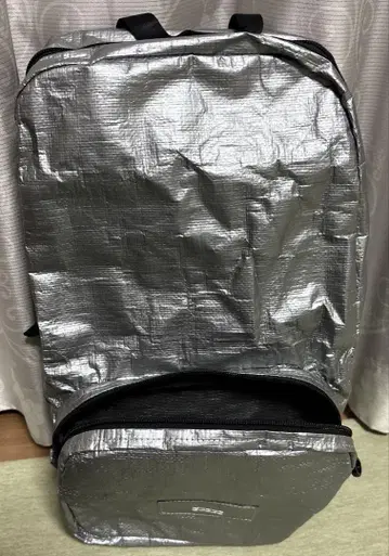 실버 나일론 백팩