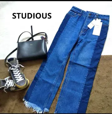 STUDIOUS 택 포함 새상품 데님 청바지 절개 와이드 데님