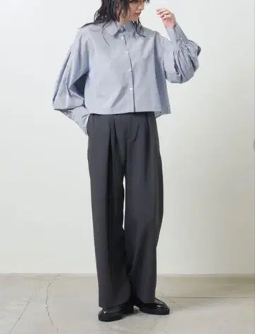 컨디션 최상 MARW UNITED ARROWS 벌룬 슬리브 숏 기장 셔츠