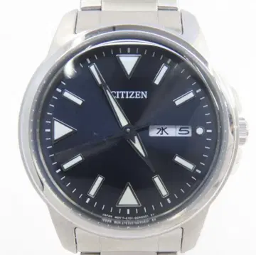 새상품급 CITIZEN 시티즌 블랙 실버 솔라 남성용 손목시계