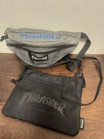 THRASHER 숄더백 세트 그레이/블랙