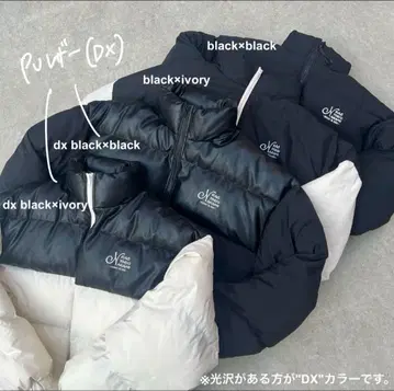 다운 자켓 black x black M 사이즈