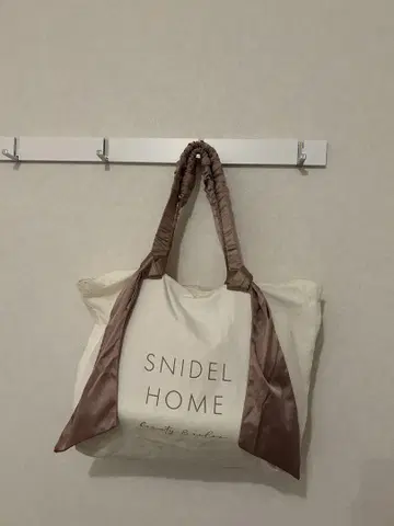 SNIDEL HOME 토트백 화이트/브라운