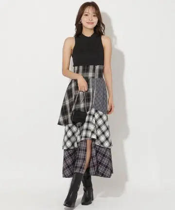 앙데팡당 패치워크 캉캉 스커트 S 사이즈