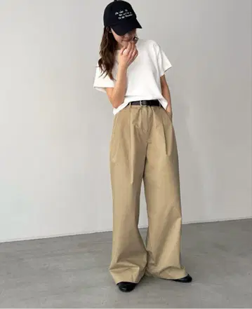 CANALJEAN El mar 코튼 턱 트라우저