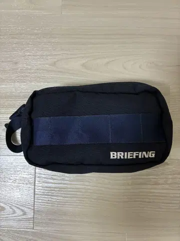 BRIEFING 네이비 골프 카트 파우치 세컨드 백 더블 지퍼
