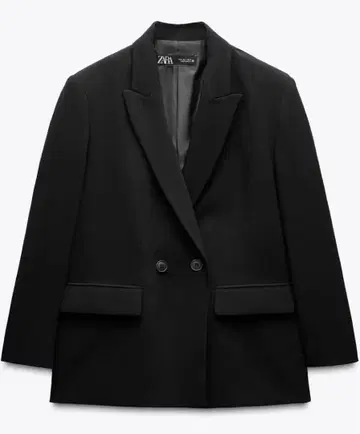ZARA 블랙 더블 버튼 자켓
