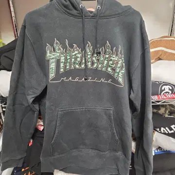 THRASHER 프레임 로고 후드티 L 사이즈