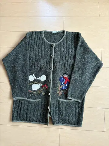 70s~80s 빈티지 blue seven 자수 가디건 L 사이즈