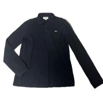 [ 선착순 ] LACOSTE 블랙 긴팔 피케 셔츠 M