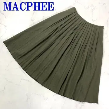 MACPHEE 맥피 울 플리츠 플레어 스커트 카키 38 C8143