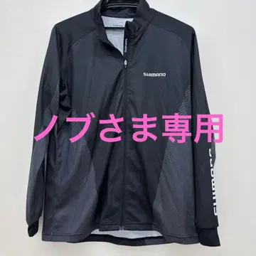 SHIMANO 풀 집업 긴팔 의류 블랙/그레이