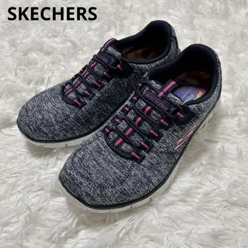 하자품 스케쳐스 슬립온 신발 귀여운 네이비 핑크 23cm