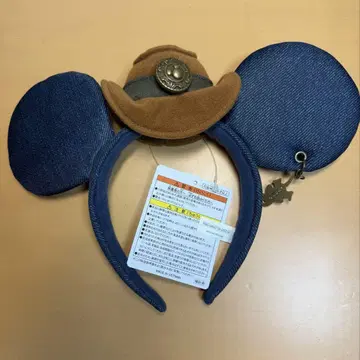 디즈니 웨스턴 데님 머리띠 미키