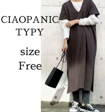 CIAOPANIC TYPY V넥 니트 원피스 size Free