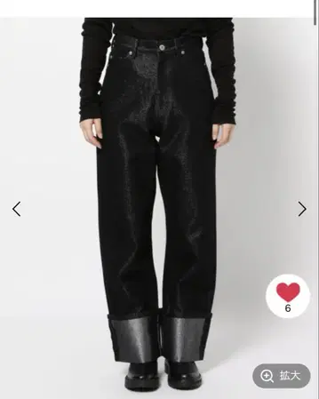 로리즈팜 오리카에시라메 데님 팬츠 M