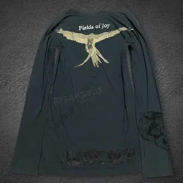 L.G.B. message back feather T-shirt