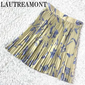 LAUTREAMONT 플리츠 스커트 꽃무늬 베이지 M B563