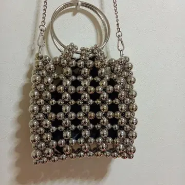 AZULbymoussy 실버 비즈 파티 백