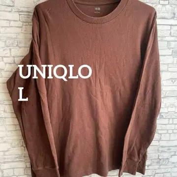 유니클로 브라운 긴팔 티셔츠 L 남성용