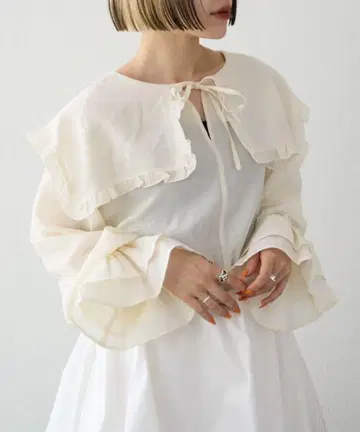 [ w closet ] 2way 빅 옷깃 셔츠 아이보리