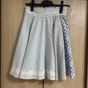 [ axes femme ] 플레어 스커트 스카이블루