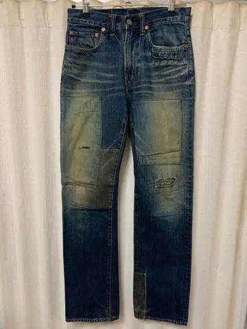 BLUE BLUE JAPAN 패치워크 PP5 재구축 데님 팬츠