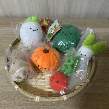 익명 배송 6점 [바스켓 포함] 닛코리노 야채 봉제 인형 2&3