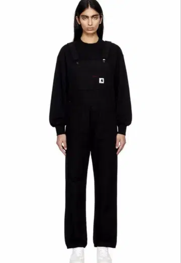 Carhartt 블랙 살로펫 데님